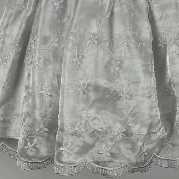 Zighi Baby Baptism Fit Flare Dress & Cardigan Size 6M White Floral Round Neck - Picture 4 of 13